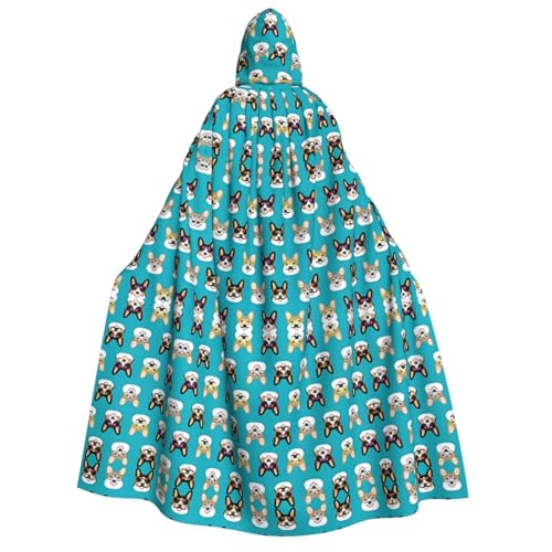 VXXNlnn Halloween-Kapuzenumhang für Erwachsene, Hunde-Druck, Kostüm, Umhang für Party, Karneval, Cosplay und Bühnenauftritte VXXNlnn Halloween-Kapuzenumhang für Erwachsene, Hunde-Druck, Kostüm, Umhang für Party, Karneval, Cosplay und Bühnenauftritte von VXXNlnn