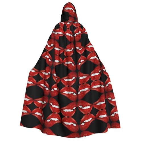 VXXNlnn Halloween Kapuzenumhang für Erwachsene, Lippendruck, Kostüm, Umhang für Party, Karneval, Cosplay, Bühnenauftritte VXXNlnn Halloween Kapuzenumhang für Erwachsene, Lippendruck, Kostüm, Umhang für Party, Karneval, Cosplay, Bühnenauftritte von VXXNlnn