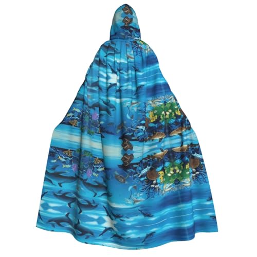 VXXNlnn Halloween-Kapuzenumhang für Erwachsene, Meeresblau, bedruckt, für Party, Karneval, Cosplay und Bühnenauftritte VXXNlnn Halloween-Kapuzenumhang für Erwachsene, Meeresblau, bedruckt, für Party, Karneval, Cosplay und Bühnenauftritte von VXXNlnn