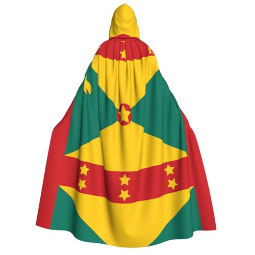 VXXNlnn Halloween Kapuzenumhang für Erwachsene, Motiv: Flagge von Grenada, Kostüm, Umhang für Party, Karneval, Cosplay und Bühnenauftritte VXXNlnn Halloween Kapuzenumhang für Erwachsene, Motiv: Flagge von Grenada, Kostüm, Umhang für Party, Karneval, Cosplay und Bühnenauftritte von VXXNlnn