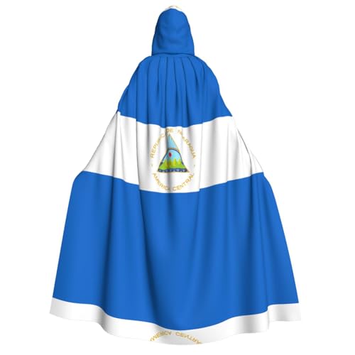 VXXNlnn Halloween-Kapuzenumhang für Erwachsene, Motiv: Flagge von Nicaragua, für Party, Karneval, Cosplay, Bühnenauftritte VXXNlnn Halloween-Kapuzenumhang für Erwachsene, Motiv: Flagge von Nicaragua, für Party, Karneval, Cosplay, Bühnenauftritte von VXXNlnn
