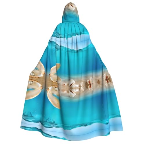 VXXNlnn Halloween-Kapuzenumhang für Erwachsene, Motiv: Meeresperlen-Druck, für Party, Karneval, Cosplay und Bühnenauftritte VXXNlnn Halloween-Kapuzenumhang für Erwachsene, Motiv: Meeresperlen-Druck, für Party, Karneval, Cosplay und Bühnenauftritte von VXXNlnn