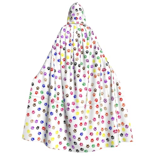 VXXNlnn Halloween Kapuzenumhang für Erwachsene, Pfotenabdruck-Kostüm, Umhang für Party, Karneval, Cosplay, Bühnenauftritte VXXNlnn Halloween Kapuzenumhang für Erwachsene, Pfotenabdruck-Kostüm, Umhang für Party, Karneval, Cosplay, Bühnenauftritte von VXXNlnn