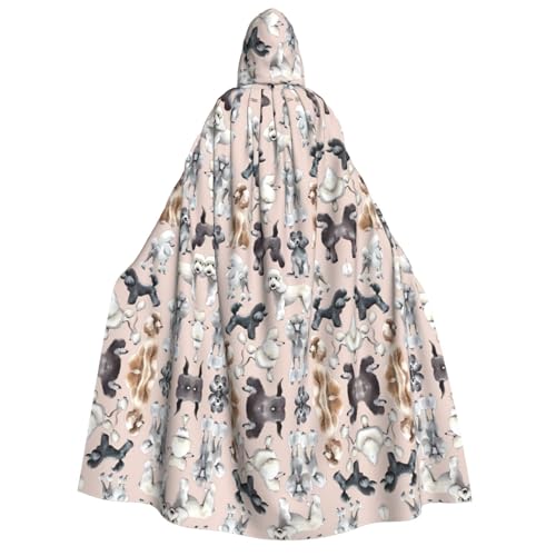 VXXNlnn Halloween-Kapuzenumhang für Erwachsene, Pudel, Hunde, bedruckt, für Party, Karneval, Cosplay und Bühnenauftritte VXXNlnn Halloween-Kapuzenumhang für Erwachsene, Pudel, Hunde, bedruckt, für Party, Karneval, Cosplay und Bühnenauftritte von VXXNlnn