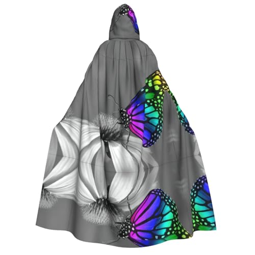 VXXNlnn Halloween Kapuzenumhang für Erwachsene, Schmetterlings-Druck, Kostüm, Umhang für Party, Karneval, Cosplay, Bühnenauftritte VXXNlnn Halloween Kapuzenumhang für Erwachsene, Schmetterlings-Druck, Kostüm, Umhang für Party, Karneval, Cosplay, Bühnenauftritte von VXXNlnn