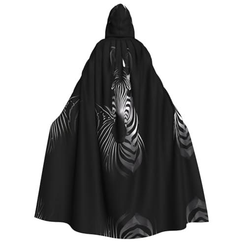VXXNlnn Halloween-Kapuzenumhang für Erwachsene, Zebra-Druck, Kostüm, Umhang für Party, Karneval, Cosplay, Bühnenauftritte VXXNlnn Halloween-Kapuzenumhang für Erwachsene, Zebra-Druck, Kostüm, Umhang für Party, Karneval, Cosplay, Bühnenauftritte von VXXNlnn