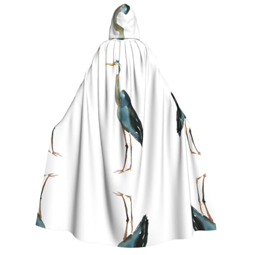 VXXNlnn Halloween-Kapuzenumhang für Erwachsene, langer Schnabelreiher-Druck, Kostüm, Umhang für Party, Karneval, Cosplay und Bühnenauftritte VXXNlnn Halloween-Kapuzenumhang für Erwachsene, langer Schnabelreiher-Druck, Kostüm, Umhang für Party, Karneval, Cosplay und Bühnenauftritte von VXXNlnn