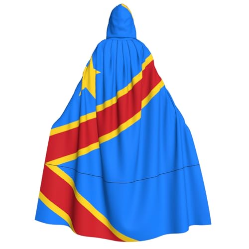 VXXNlnn Halloween Kapuzenumhang für Erwachsene – Flagge des Kongo Druck Kostüm Umhang für Party, Karneval, Cosplay und Bühnenauftritte VXXNlnn Halloween Kapuzenumhang für Erwachsene – Flagge des Kongo Druck Kostüm Umhang für Party, Karneval, Cosplay und Bühnenauftritte von VXXNlnn