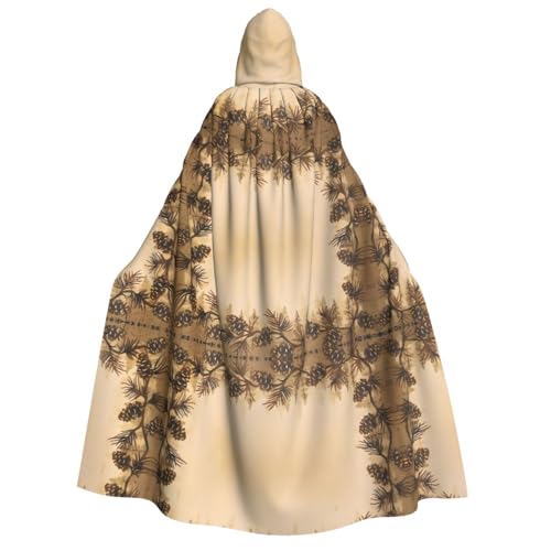 VXXNlnn Halloween-Kapuzenumhang für Erwachsene – Tannenzapfen-Bordüre, Kostüm, Umhang für Party, Karneval, Cosplay und Bühnenauftritte VXXNlnn Halloween-Kapuzenumhang für Erwachsene – Tannenzapfen-Bordüre, Kostüm, Umhang für Party, Karneval, Cosplay und Bühnenauftritte von VXXNlnn