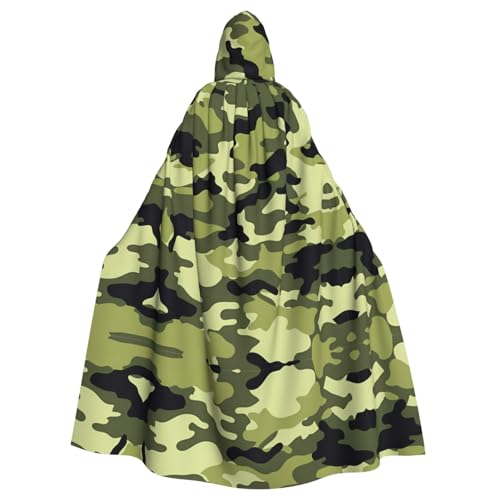 VXXNlnn Halloween-Umhang mit Kapuze, Unisex, für Erwachsene, Camouflage-Grün, Volldruck, Cosplay-Umhang für Partys, Karneval und Themenveranstaltungen VXXNlnn Halloween-Umhang mit Kapuze, Unisex, für Erwachsene, Camouflage-Grün, Volldruck, Cosplay-Umhang für Partys, Karneval und Themenveranstaltungen von VXXNlnn