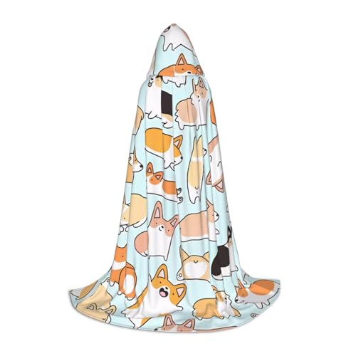 VXXNlnn L Halloween Kapuzenumhang - Unisex Corgi Muster Druck Cosplay Robe für Party, Karneval, Comic Ausstellung, Ostern & mehr VXXNlnn L Halloween Kapuzenumhang - Unisex Corgi Muster Druck Cosplay Robe für Party, Karneval, Comic Ausstellung, Ostern & mehr von VXXNlnn