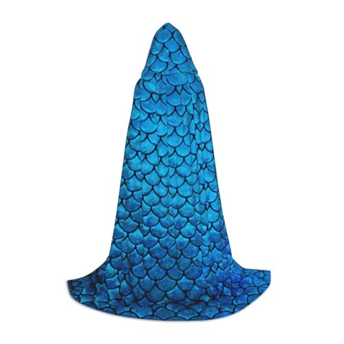 VXXNlnn M Halloween Kapuzenumhang - Unisex Blau Fischschuppen Druck Cosplay Robe für Party, Karneval, Comic Ausstellung, Ostern & mehr VXXNlnn M Halloween Kapuzenumhang - Unisex Blau Fischschuppen Druck Cosplay Robe für Party, Karneval, Comic Ausstellung, Ostern & mehr von VXXNlnn