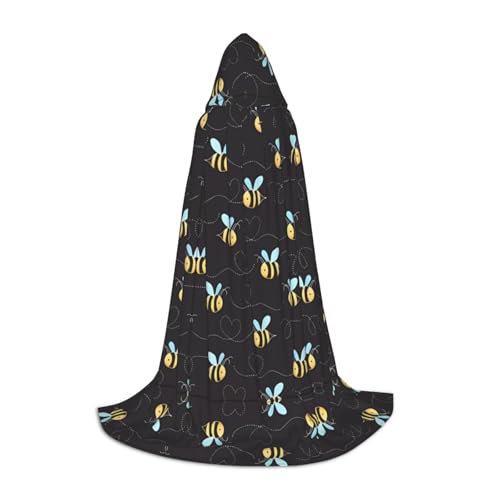 VXXNlnn S Halloween Kapuzenumhang - Unisex Bumble Bees Print Cosplay Robe für Party, Karneval, Comic Ausstellung, Ostern & mehr VXXNlnn S Halloween Kapuzenumhang - Unisex Bumble Bees Print Cosplay Robe für Party, Karneval, Comic Ausstellung, Ostern & mehr von VXXNlnn