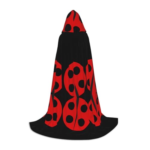 VXXNlnn S Halloween Kapuzenumhang - Unisex Cartoon Marienkäfer Druck Cosplay Robe für Party, Karneval, Comic Ausstellung, Ostern & mehr VXXNlnn S Halloween Kapuzenumhang - Unisex Cartoon Marienkäfer Druck Cosplay Robe für Party, Karneval, Comic Ausstellung, Ostern & mehr von VXXNlnn