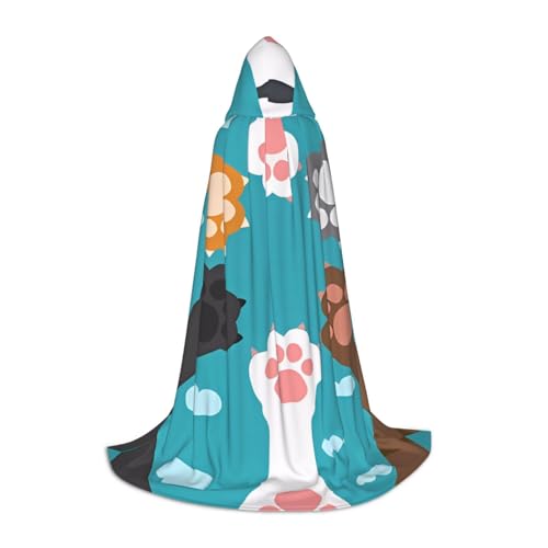 VXXNlnn S Halloween Kapuzenumhang - Unisex Katzenpfoten Druck Cosplay Robe für Party, Karneval, Comic Ausstellung, Ostern & mehr VXXNlnn S Halloween Kapuzenumhang - Unisex Katzenpfoten Druck Cosplay Robe für Party, Karneval, Comic Ausstellung, Ostern & mehr von VXXNlnn