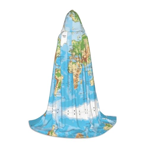 VXXNlnn S Halloween Kapuzenumhang - Unisex Weltkarte Druck Cosplay Robe für Party, Karneval, Comic Ausstellung, Ostern & mehr VXXNlnn S Halloween Kapuzenumhang - Unisex Weltkarte Druck Cosplay Robe für Party, Karneval, Comic Ausstellung, Ostern & mehr von VXXNlnn