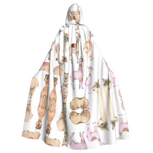 VXXNlnn Unisex Erwachsene Halloween Kapuzenumhang - Alpaka Volldruck Cosplay Umhang für Partys, Karneval & Themenveranstaltungen VXXNlnn Unisex Erwachsene Halloween Kapuzenumhang - Alpaka Volldruck Cosplay Umhang für Partys, Karneval & Themenveranstaltungen von VXXNlnn