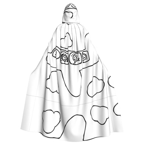 VXXNlnn Unisex Erwachsene Halloween Kapuzenumhang - Flugzeug fliegend Volldruck Cosplay Umhang für Partys, Karneval & Themenveranstaltungen von VXXNlnn