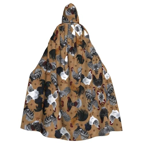 VXXNlnn Unisex Erwachsene Halloween Kapuzenumhang - Hahn und Huhn Druck Volldruck Cosplay Umhang für Partys, Karneval & Themenveranstaltungen VXXNlnn Unisex Erwachsene Halloween Kapuzenumhang - Hahn und Huhn Druck Volldruck Cosplay Umhang für Partys, Karneval & Themenveranstaltungen von VXXNlnn