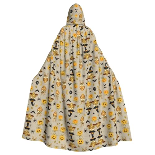 VXXNlnn Unisex Erwachsene Halloween Kapuzenumhang - Halloween Kürbis und Eule Volldruck Cosplay Umhang für Partys, Karneval & Themenveranstaltungen VXXNlnn Unisex Erwachsene Halloween Kapuzenumhang - Halloween Kürbis und Eule Volldruck Cosplay Umhang für Partys, Karneval & Themenveranstaltungen von VXXNlnn