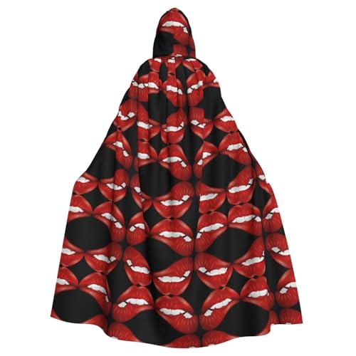 VXXNlnn Unisex Erwachsene Halloween Kapuzenumhang - Lippe Volldruck Cosplay Umhang für Partys, Karneval & Themenveranstaltungen VXXNlnn Unisex Erwachsene Halloween Kapuzenumhang - Lippe Volldruck Cosplay Umhang für Partys, Karneval & Themenveranstaltungen von VXXNlnn