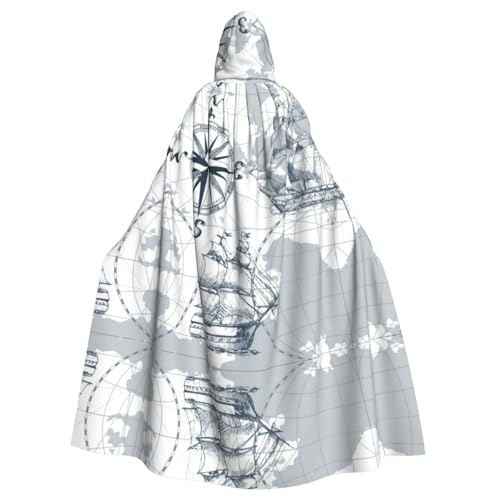 VXXNlnn Unisex Erwachsene Halloween Kapuzenumhang - Nautische Segelbootkarte Volldruck Cosplay Umhang für Partys, Karneval & Themenveranstaltungen VXXNlnn Unisex Erwachsene Halloween Kapuzenumhang - Nautische Segelbootkarte Volldruck Cosplay Umhang für Partys, Karneval & Themenveranstaltungen von VXXNlnn