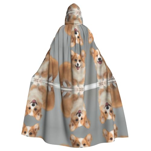 VXXNlnn Unisex Erwachsene Halloween Kapuzenumhang - Niedlicher Corgi Gold Volldruck Cosplay Umhang für Partys, Karneval & Themenveranstaltungen VXXNlnn Unisex Erwachsene Halloween Kapuzenumhang - Niedlicher Corgi Gold Volldruck Cosplay Umhang für Partys, Karneval & Themenveranstaltungen von VXXNlnn