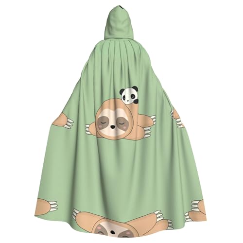 VXXNlnn Unisex Erwachsene Halloween Kapuzenumhang - Niedlicher Panda und Faultier Volldruck Cosplay Umhang für Partys, Karneval & Themenveranstaltungen VXXNlnn Unisex Erwachsene Halloween Kapuzenumhang - Niedlicher Panda und Faultier Volldruck Cosplay Umhang für Partys, Karneval & Themenveranstaltungen von VXXNlnn