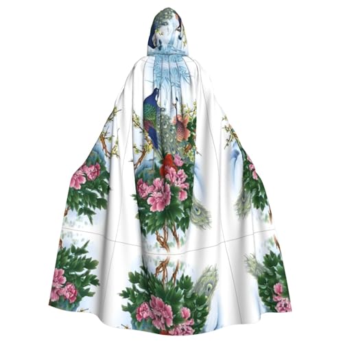 VXXNlnn Unisex Erwachsene Halloween Kapuzenumhang - Pfau Volldruck Cosplay Umhang für Partys, Karneval & Themenveranstaltungen VXXNlnn Unisex Erwachsene Halloween Kapuzenumhang - Pfau Volldruck Cosplay Umhang für Partys, Karneval & Themenveranstaltungen von VXXNlnn