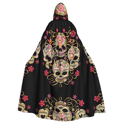 VXXNlnn Unisex Erwachsene Halloween Kapuzenumhang - Tag der Toten Totenkopf Volldruck Cosplay Umhang für Partys, Karneval & Themenveranstaltungen VXXNlnn Unisex Erwachsene Halloween Kapuzenumhang - Tag der Toten Totenkopf Volldruck Cosplay Umhang für Partys, Karneval & Themenveranstaltungen von VXXNlnn