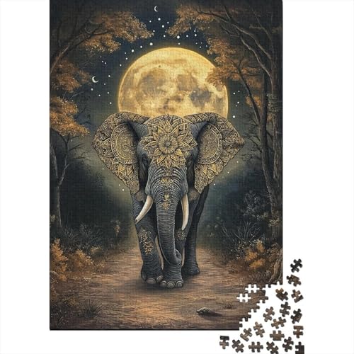Elephant Puzzle 1000 Teile Schwer Puzzle Spielzeug Pädagogisches Spiel Impossible Herausforderung Spielzeug Für Erwachsene Und Kinder in Bewährter 1000pcs (75x50cm) von VYIPAXTOR