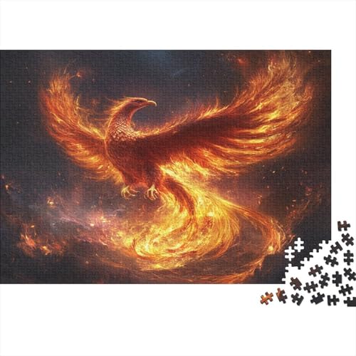 Phoenix Puzzle 1000 Teile Puzzles Für Erwachsene Lernspiel Herausforderungsspielzeug 1000-teilige Puzzlespiel Für Erwachsene Kinder Puzzel 1000pcs (75x50cm) von VYIPAXTOR