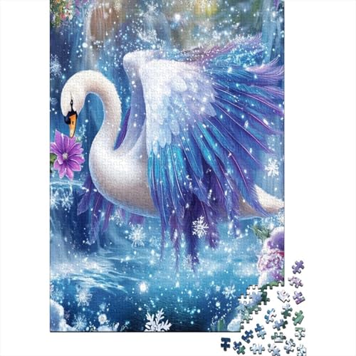 Schwan Puzzle 1000 Teile Schwer Puzzle Spielzeug Lernspiel Impossible Herausforderung Spielzeug Für Erwachsene Und Kinder Ab 12 Jahren 1000pcs (75x50cm) von VYIPAXTOR