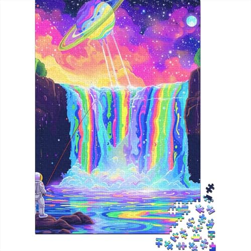 Wasserfall Puzzles 1000 Teile Schwer Puzzle Spielzeug Lernspiel Impossible Herausforderung Spielzeug Für Erwachsene Kinder 1000pcs (75x50cm) von VYIPAXTOR