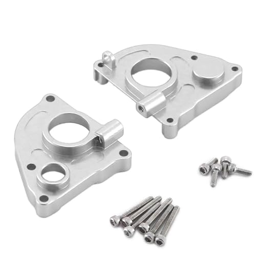 VYUHAksZ 1:24 CNC-Aluminiumlegierung Mittelgetriebe Getriebegehäuse-Abdeckungsschutz, for Axial SCX24 AXI90081 RC Car Crawlers Upgrade-Teile (Color : Silver) von VYUHAksZ