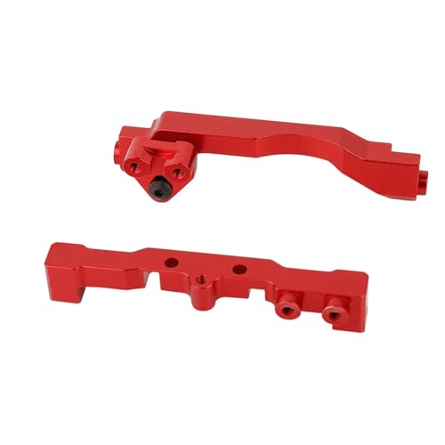 VYUHAksZ Servohalterung aus Aluminiumlegierung, for Axial SCX10 III for Wrangler for Gladiator for Bronco 1/10 RC Crawler Car Replacement Upgrade Parts (Color : Red) von VYUHAksZ