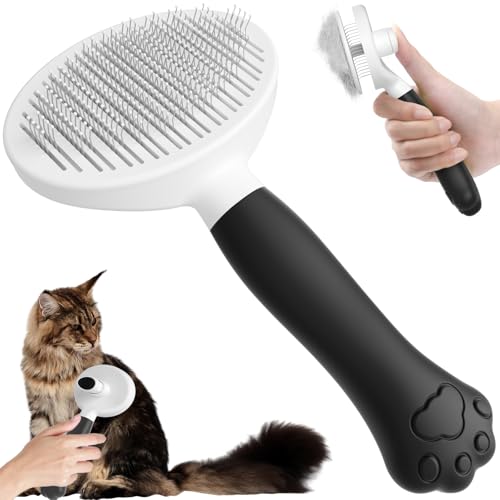 VYYTYYA Katzenbürste Hundebürste, Sanft zur Haut Katzen Bürste, Niedriger Krallen-Griff Katzenbürste Kurzhaar, Leicht zu reinigen Katzenkamm Tierhaarbürste zur Pflege für Kurz- & Langhaar (schwarz) VYYTYYA Katzenbürste Hundebürste, Sanft zur Haut Katzen Bürste, Niedriger Krallen-Griff Katzenbürste Kurzhaar, Leicht zu reinigen Katzenkamm Tierhaarbürste zur Pflege für Kurz- & Langhaar (schwarz) von VYYTYYA