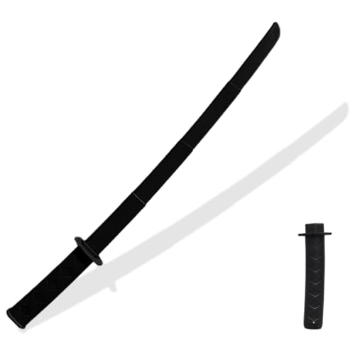 3D-gedrucktes Teleskopschwert, 3D-gedrucktes Katana-Zappelspielzeug, 3D-gedrucktes Schwerkraft-einziehbares Samurai-Schwert-Modell, lustiges einziehbares Samurai-Spielzeug aus Kunststoff (schwarz) von VYZUTR