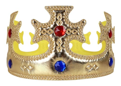 VZQI Weiche Goldkrone, Königskrone, Prinzkrone, Kostüm, Geburtstags-Zubehör von VZQI