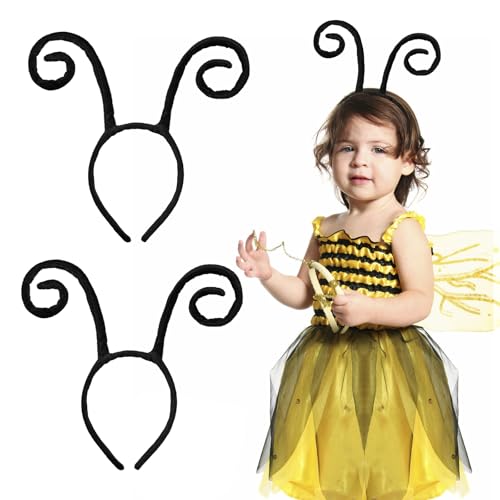 Schmetterling Antenne Haarreif, 2 Stück Schmetterling Fühler Haarreif Kinder Damen Mädchen, Bienen Haarreif Schmetterling Stirnband, Karneval Haarreif Schwarz für Halloween Party Kostüm-Kopfschmuck Schmetterling Antenne Haarreif, 2 Stück Schmetterling Fühler Haarreif Kinder Damen Mädchen, Bienen Haarreif Schmetterling Stirnband, Karneval Haarreif Schwarz für Halloween Party Kostüm-Kopfschmuck von VZXQX