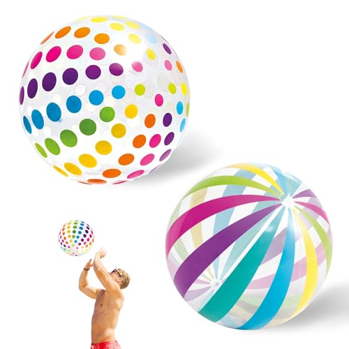 VZXZXE Wasserball aufblasbar, 40cm Strandball, Bunt Gestreifter WasserbäLle, beachball, aufblasbarer ball für Erwachsene Strand, Pool Party, Outdoor-Aktivitäten VZXZXE Wasserball aufblasbar, 40cm Strandball, Bunt Gestreifter WasserbäLle, beachball, aufblasbarer ball für Erwachsene Strand, Pool Party, Outdoor-Aktivitäten von VZXZXE