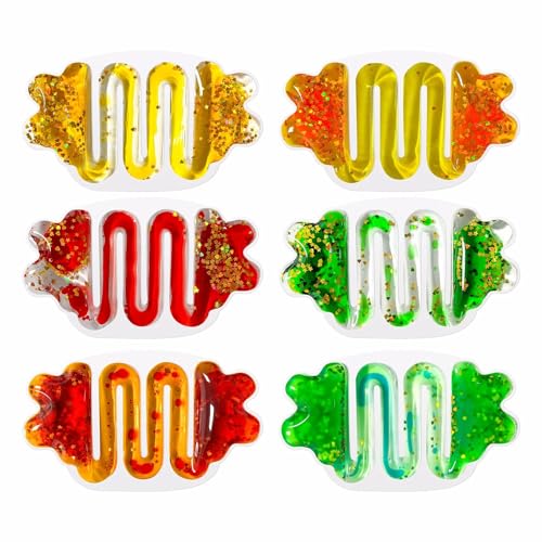 VZZCGJVT Flüssiges sensorisches Softgel-Spielzeug - 6er-Set - Squishy Sensorische Produkte für autistische Autismus-Kinder mit besonderen Bedürfnissen,Grün von VZZCGJVT