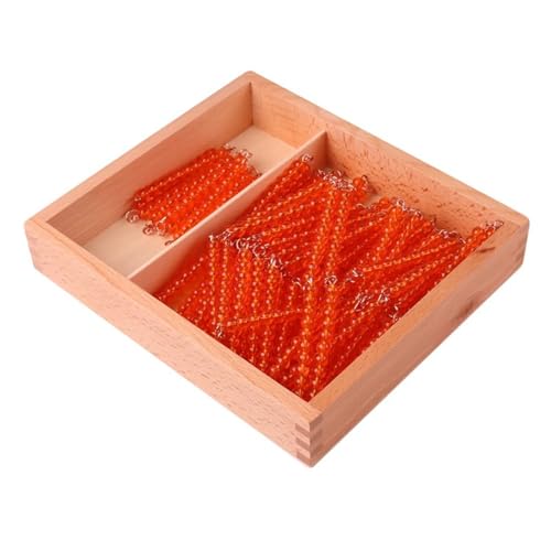 VZZCGJVT Montessori 100 und 1000 Perlen Kette Set, Mathe Spielzeug Material für Kleinkinder Frühes Vorschul-Lernspielzeug,Bead Chains von VZZCGJVT