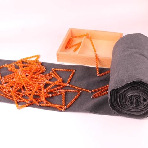 VZZCGJVT Montessori 100 und 1000 Perlen Kette Set, Mathe Spielzeug Material für Kleinkinder Frühes Vorschul-Lernspielzeug,Carpet Covers von VZZCGJVT