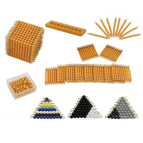 VZZCGJVT Montessori Bankspiel mit Perlenset, Mathematerial Lehrmittel 8mm von VZZCGJVT