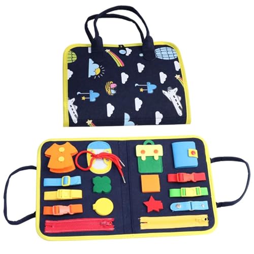 VZZCGJVT Montessori Busy Board Boy, Sensory Board Busy Book, Entwicklung Der Feinmotorik Und Grundlegender Lebenskompetenzen,C von VZZCGJVT