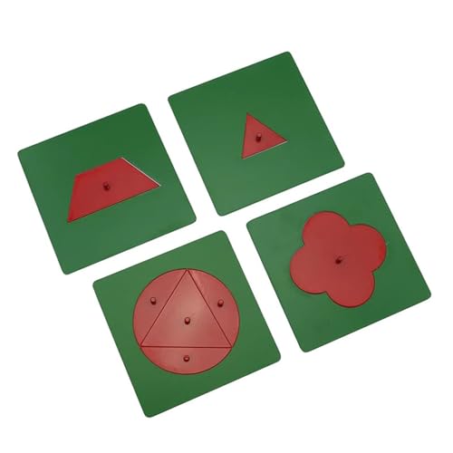VZZCGJVT Montessori Eisenfraktion Rundschreiben, Lernen Sie Fraktionen Knopfpuzzle, sensorisches Bildungsspielzeug für Kinder,Combination of Four Pieces von VZZCGJVT