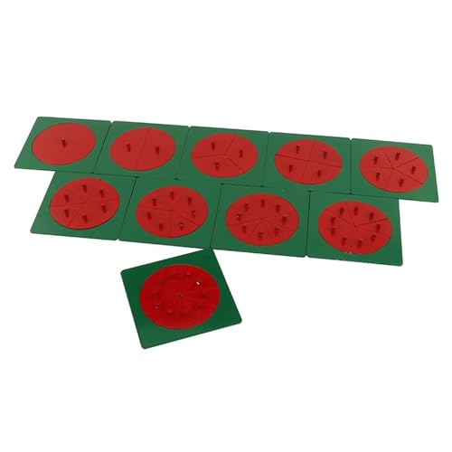 VZZCGJVT Montessori Eisenfraktion Rundschreiben, Lernen Sie Fraktionen Knopfpuzzle, sensorisches Bildungsspielzeug für Kinder,Decomposition of Circles von VZZCGJVT
