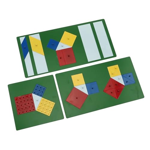 VZZCGJVT Montessori Eisenfraktion Rundschreiben, Lernen Sie Fraktionen Knopfpuzzle, sensorisches Bildungsspielzeug für Kinder,Pythagorean Theorem von VZZCGJVT
