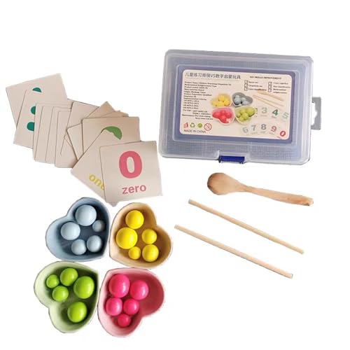 VZZCGJVT Montessori Essstäbchen Clip Perlen Hände Gehirn-Jogging, Kleinkind Regenbogen Perlen Lernspielzeug, Stapeln Zählen Farbsortierspiele VZZCGJVT Montessori Essstäbchen Clip Perlen Hände Gehirn-Jogging, Kleinkind Regenbogen Perlen Lernspielzeug, Stapeln Zählen Farbsortierspiele von VZZCGJVT